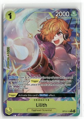 Lilith (Alternate Art) OP13-113 Carrying On His Will One Piece Foil NM