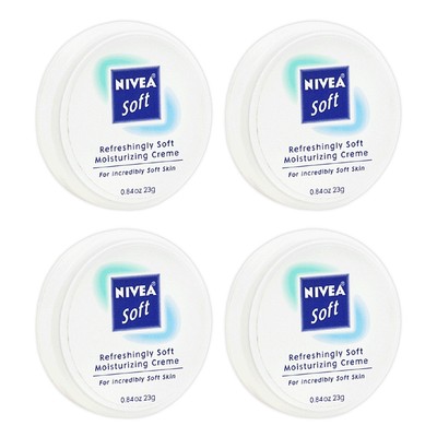 Nivea Soft Moisturizer 0.84 Ounce Pack of 4 Vitamin E Jojoba Oil