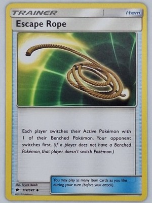 Escape Rope 114/147 Pokemon - Sun & Moon Burning Shadows MP