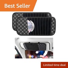 Wevdn White Car Sun Visor Cd Holder 2 Pcs Wevdn White Car Sun Visor Cd Holder 2 Pcs