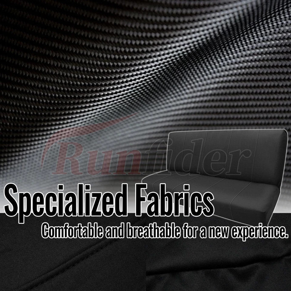 Seat Covers for Chevy C/K 1973-1999, Front Solid Bench No Headrests- Black Foto 4 de 4