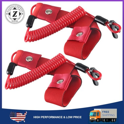 #ad 2PCS Key Kill Switch Safety Lanyard Band Tether for Honda Jet Ski Aquatrax F12 F $10.79