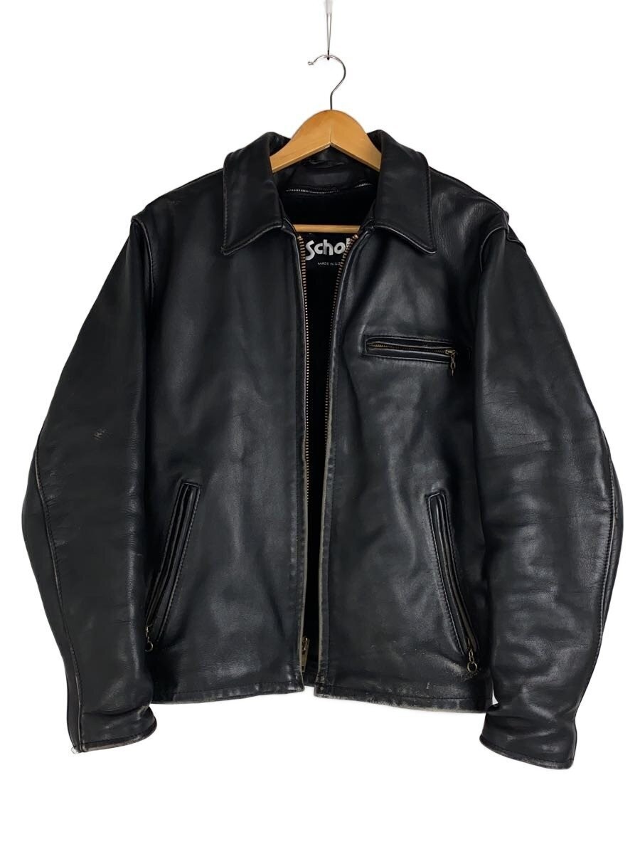 Schott Single Rider Jacket/38/Leather/Black/With Liner// 3571