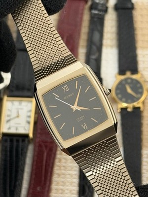 Vtg 1981 Citizen Exceed Quartz 4-798392 Men's Mesh Bracelet Watch