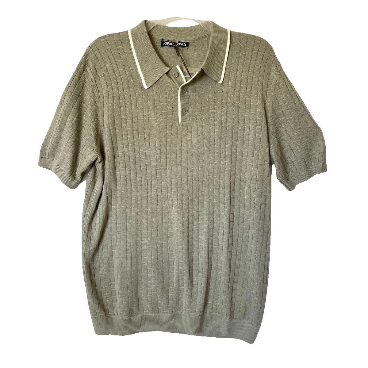 PJ PAUL JONES Camicia Estiva Uomo, Maniche Corte, Tessuto Leggero Elasticizzato Con Bottoni