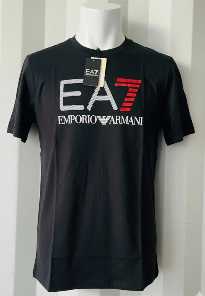 Men's Emporio Armani EA7 short sleeve crew neck Cotton T-Shirt L, XL @Sale - Image 3 of 4