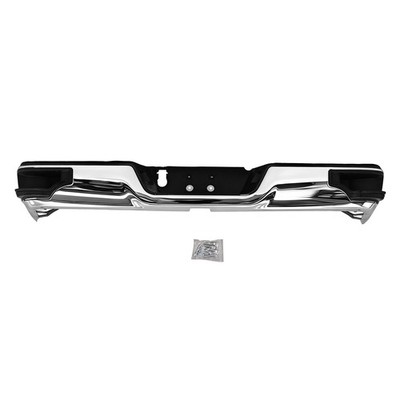 For 2009-18 Dodge Ram 1500 Rear Bumper W/O Dual Exhaust W/O Sensor Holes Chrome