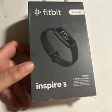 Fitbit Inspire 3 Traqueur d'activité en silicone noir (FB424BKLV) -