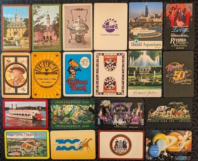20 Single Swap Playing Cards Souvenir Attraction Variety Ephemera Zoos Etc.