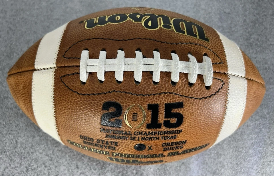 Ohio State Buckeyes 2014 2015 Campeones Nacionales Wilson Fútbol Hecho en EE. UU. Foto 2 de 4