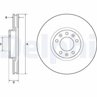 2X Bremsscheibe Delphi BG4696C FüR Opel 508 A18 SW 308 Peugeot 5008 CitroËN 3008