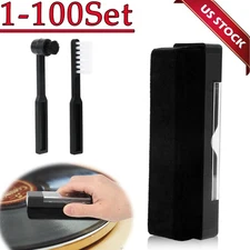 3in1 Vinyl Record Cleaning Brush Set Stylus Velvet Anti-static Cleaner Tool Lot