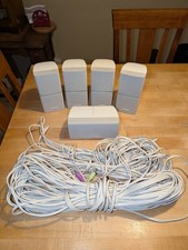 5 Bose Lifestyle Double Cube Speakers Wires. Horizontal Center TESTED Works
