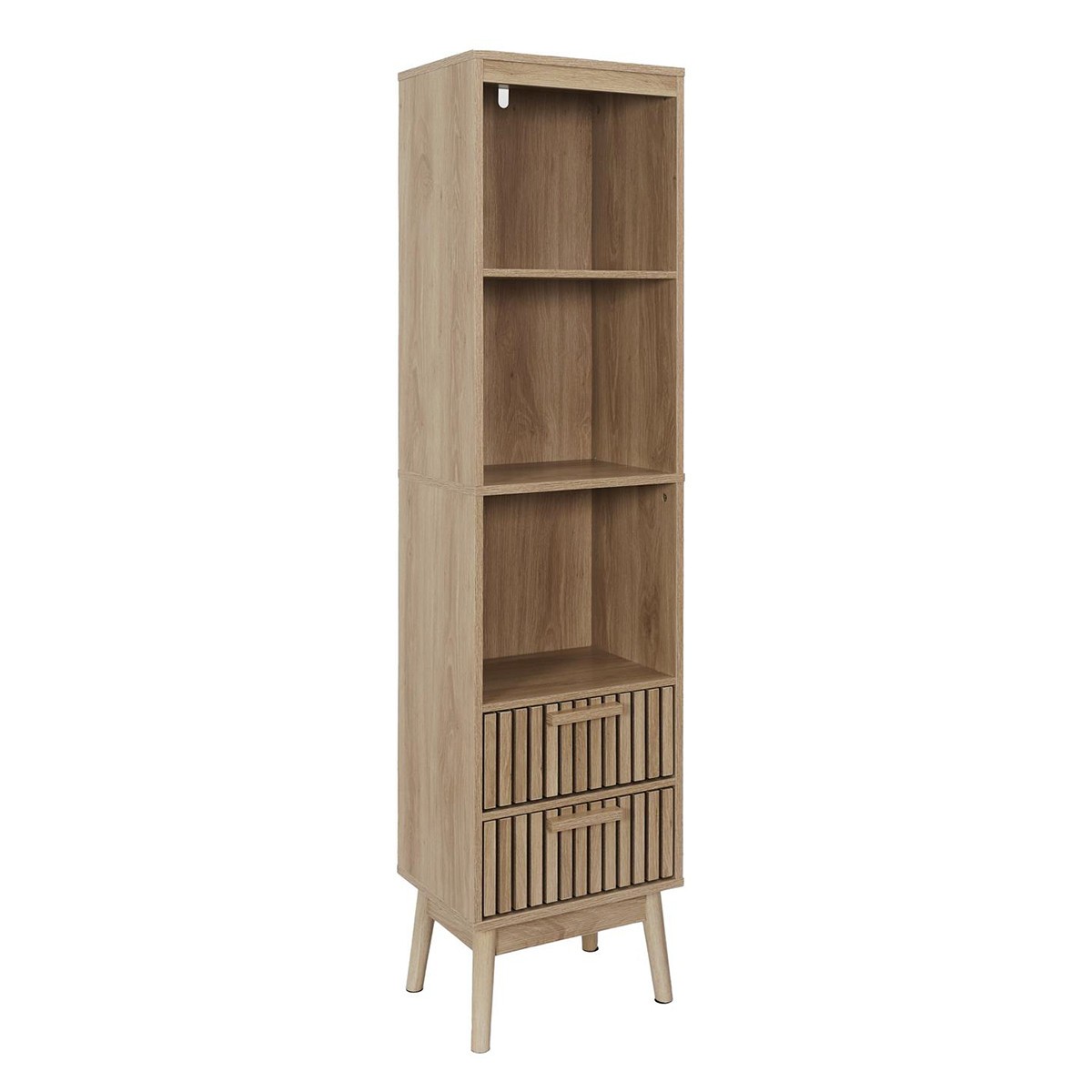 Colonne de Salle de Bain Klaus 160cm Marron en Bois Mélaminé
