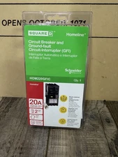 Square D HOM220GFIC 20A Circuit Breaker & GFIC