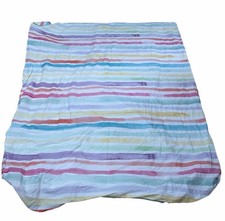 Pottery Barn Kids Kayla Rainbow Stripe Organic Duvet Cover TWIN