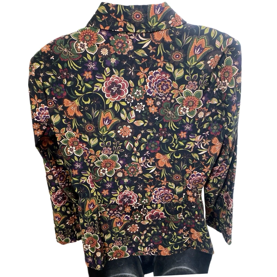 Elementz Brand Jacket Floral Print Long Sleeve Full Zip Size Large NWT - Image 2 of 4