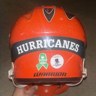 Warrior TII Lacrosse Helmet Miami Hurricanes Colorway w/ Cage Adult Large