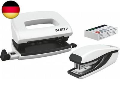 Leitz NeXXt Mini-Locher- und Heftgerät-Set für bis zu 10 Blatt, Inkl. P2 Nr. 10 