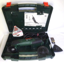 BOSCH MULTI TOOL PMF 180E 240V WITH CASE AND ACCESSORIES.