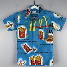 Liberty House McDonald's Hawaiian Child Shirt Blue Ronald Memorabilia VTG READ