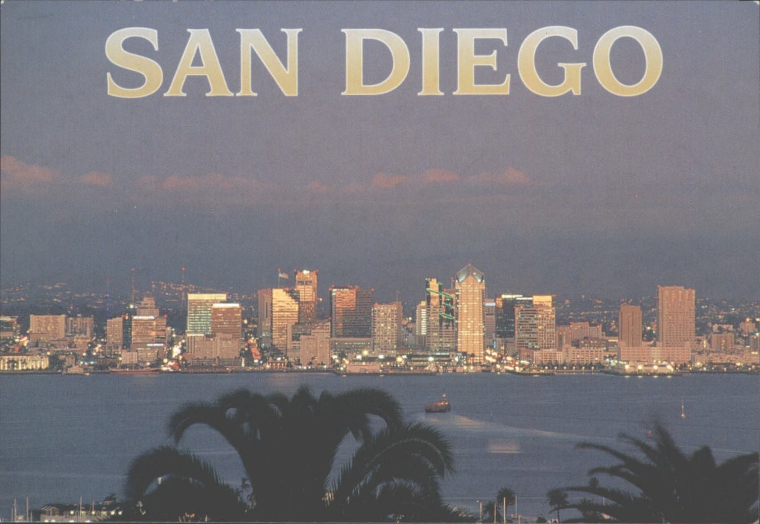 Vintage Road Runner Postcard San Diego California Skyline MA502