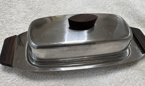 Vintage Stainless Steel Butter Dish With Lid - Picture 7 of 10
