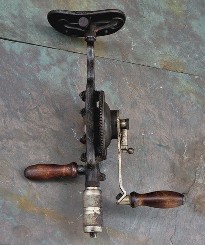 Antique Millers Falls No. 87 Hand Drill USA Vintage Tool WORKS GREAT USA RARE - Picture 13 of 14