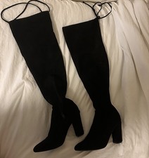High Over The Knee Boots, Suede Long Boots. Size: 7
