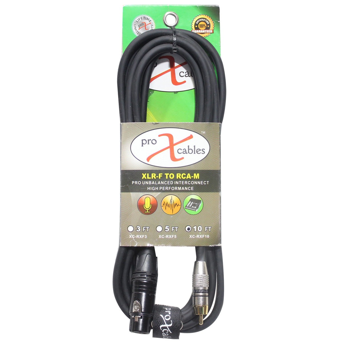 ProX XC-RXF10 10 RCA-M to XLR3-F Unbalanced High Performance Audio Cable 6090₽