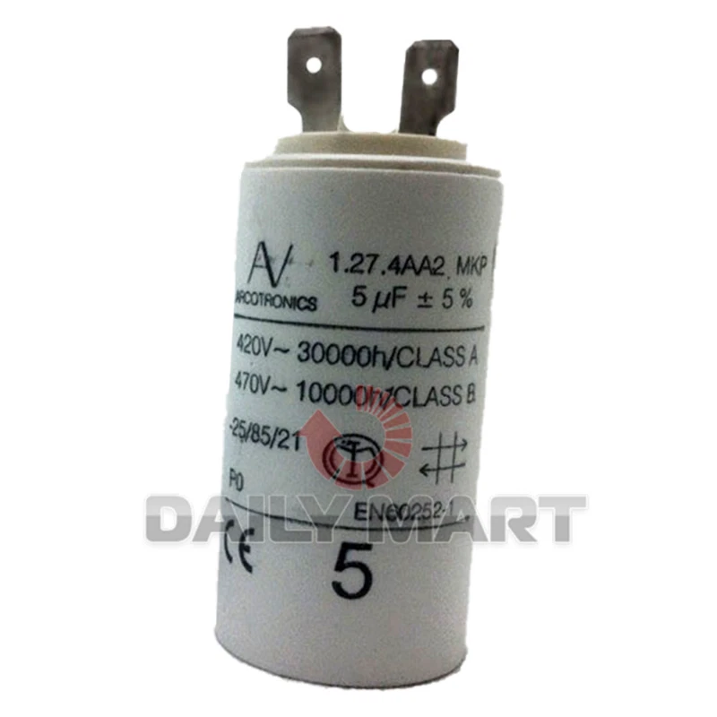 MKP 5UF Arcotronics AV 420V-470V 1.27.4ACF AC Start Capacitor New In Box - Image 2 of 2