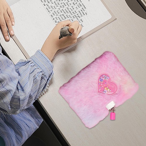 Diary with Lock and Keys for Girls A6 Plush Secret Journal Notebook with Lock - Picture 6 of 9