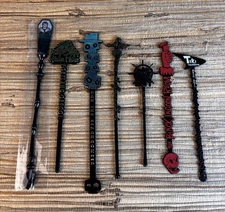 7 TIKI Bar Swizzle Stick Don Beachcomber Grass Skirt Misfits Hale Pele Munktiki