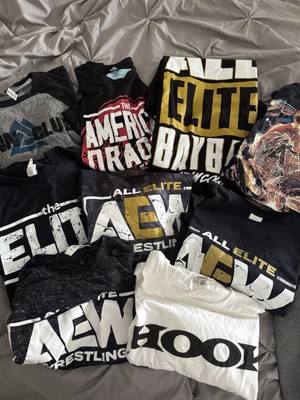 AEW Pro Wrestling T Shirt LOT Of 9 XL NEW ECW ROH WWE Danielson Cole Hook Gunn