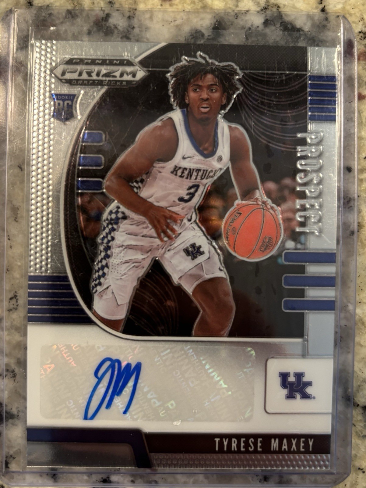 Tyrese Maxey Kentucky Sixers 2020 Panini Prizm Draft Picks Rookie RC Auto Signed