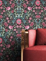 Newroom Vliestapete Schwarz Blumen Floral Romantisch VöGel Schlafzimmer Vintage