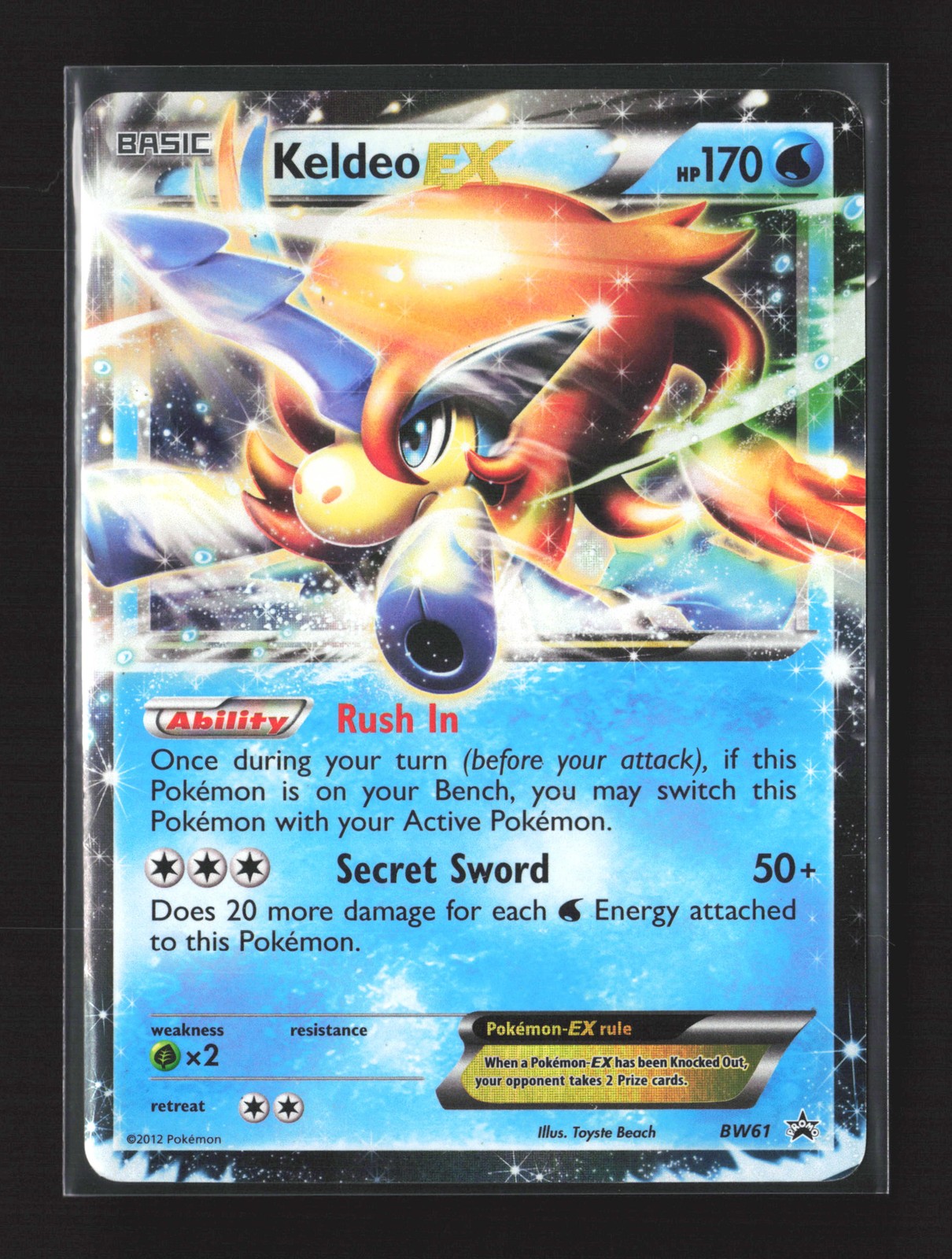 Pokemon Black and White Promos #BW61 Promo, Holo Keldeo EX