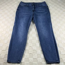 Womens Blue Denim Jeans Relaxed Fit Casual Pants Stylish Everyday Wear