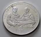 2000 Liberia $20 Space Shuttle STS-1 Columbia NASA Mission .999 Silver Proof Coi
