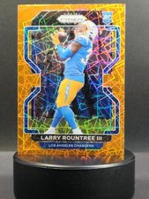 Panini Prizm Larry Rountree III Orange Lazer #401 Chargers Rookie NFL Card. rookie card picture