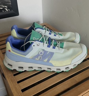 On Men s Cloudvista ''Creek/Mint'' White Green Blue Low Top Mesh Lace-Up
