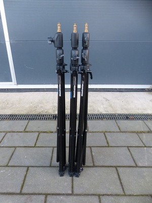 3x Manfrotto Stativ 1052BAC Compact Alu Lampenstativ Stativ gebraucht #1 FF