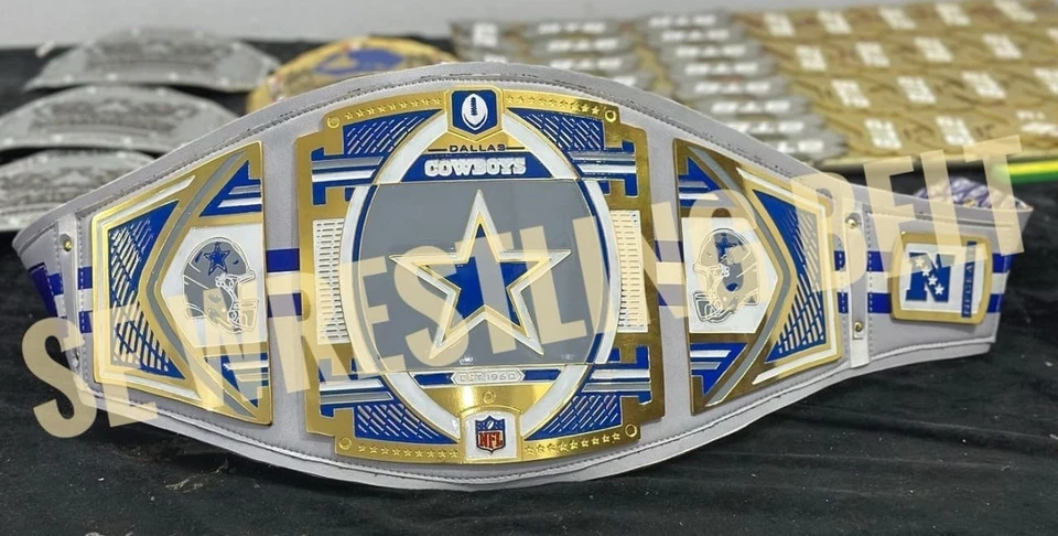 NFL Dallas Cowboyz Cinturón Campeonato Mundial Pesos Pesados Título Adulto Talla 4mm Rep Foto 2 de 4