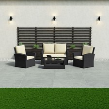 Rattan Garden Furniture 4 Piece Chairs Sofa Coffee Table Patio UKFR Outdoor Set