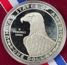 1983-S Los Angeles Olympic Silver Dollar Proof w/ Box & COA – Elizabeth Jones