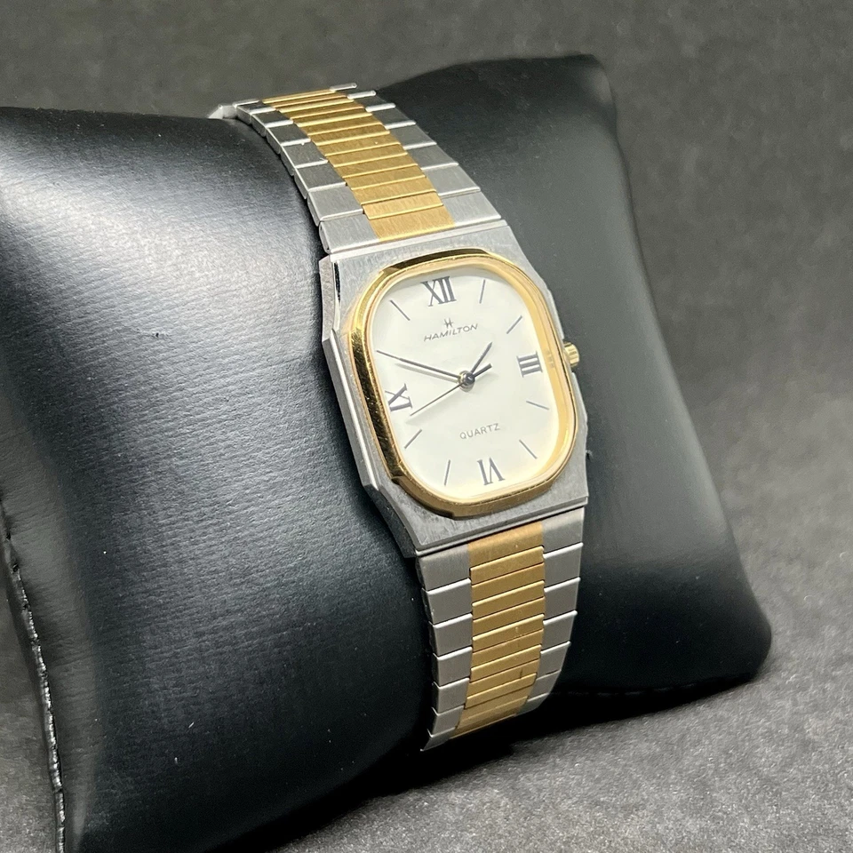 Винтажные кварцевые часы Hamilton 1980-х 9290 7 камней новый аккумулятор водонепроницаемые - Изображение 3 из 4