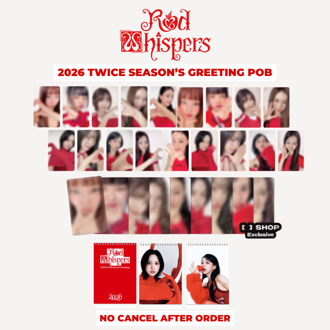 TWICE 2026 SEASON'S GREETING RED WHISPERS FANSHOP POB OFFICIAL