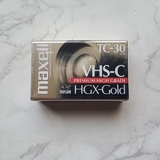 Maxell TC-30 NEW VHS-C Tape Premium High Grade HGX-Gold Camcorder Video Cassette