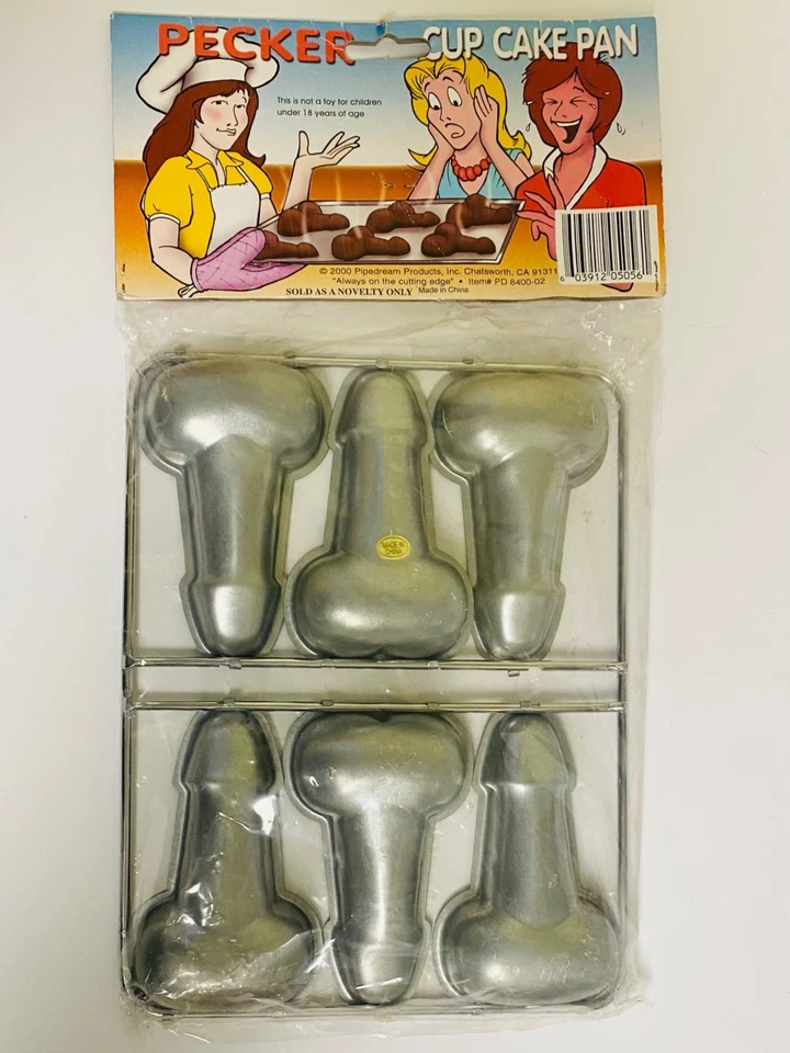 Bachelorette Party 6 Pecker Cup Cake Pans Bride Bridal Shower Reuseable New NOS - Image 3 of 4