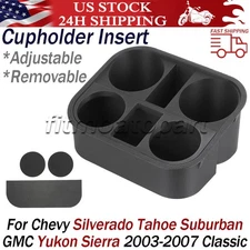 4 Cup Holder Insert Upgrade For Chevy 2003-07 Silverado Tahoe Suburban Avalanche